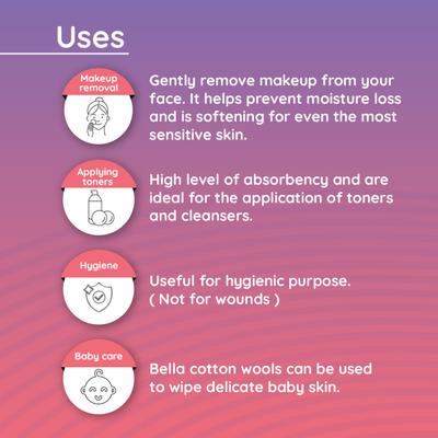 Bella Cotton Wool 50 gm - Cotton Buds & Balls