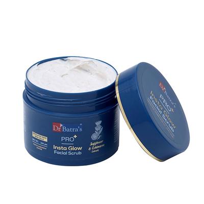 Dr Batra's PRO+ Insta Glow Facial Scrub. Exfoliates Dead Skin Cells 250 gm - Scrubs & Exfoliants