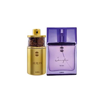 Ajmal Aurum EDP Fruity Floral Perfume And Sacrifice For Her EDP Floral Musky Perfume 125 ml - Women Perfumes (Edt/Edp)