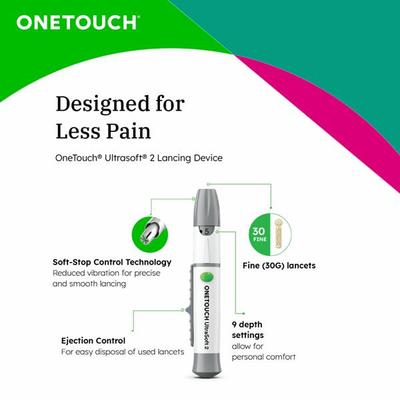 Onetouch Ultra Soft 2 Lancets 25's - Blood Glucose Monitors/Strips