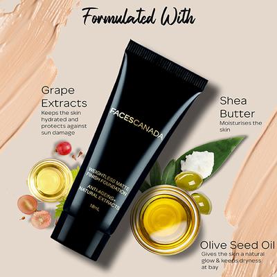 Faces Canada Face Combo - Makeup Remover + Weightless Foundation (Natural) 1's - Make Up Removers