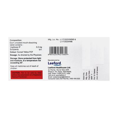 VOGLIMET MD 0.2mg Tablet 10's - Diabetes-Ant