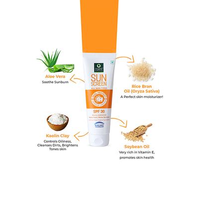 Organic Harvest All Skin SPF 30 Sunscreen Kakadu Plum,Acai Berry & Chia Seeds 100 gm - Body Sunscreen