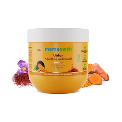 Mamaearth Ubtan Nourishing Cold Cream for Winter with Turmeric & Saffron for Glowing Moisturization 100 gm - Creams/Oils/Lotions
