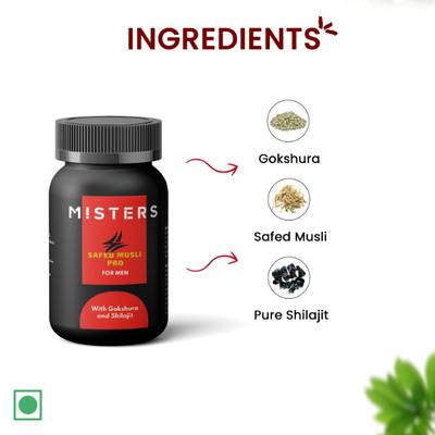 Misters Safed Musli Pro For Men Capsules 60's - Speciality Medicines