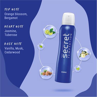 Secret Temptation Swag Deodorant for Women 150 ml - Women Deodorants/Roll-Ons