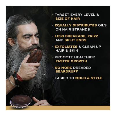 Beardhood Beard Brush (with Pouch) - Beard Comb