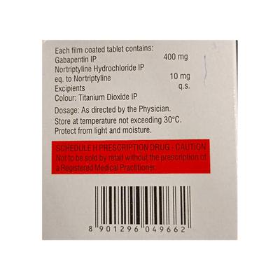 Gabantin NT 400mg Tablet 10'S - Neuropathic Pain-Dru