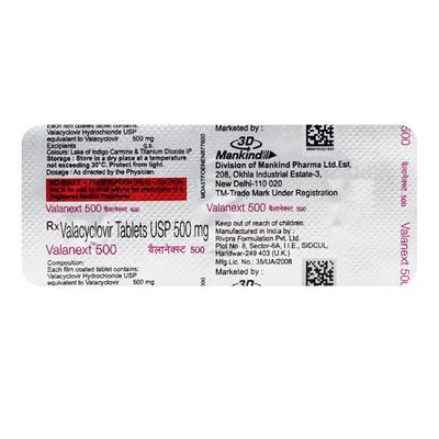 Valanext 500mg Tablet 3'S - Viral infections-Ant