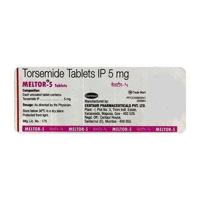 Meltor 5mg Tablet 10'S - Hypertension-Diu