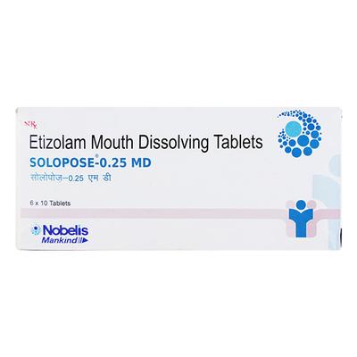 Solopose MD 0.25mg Tablet 10'S - Anxiety-Anx