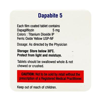 DAPABITE 5 Tablet 10's - Diabetes-Ant