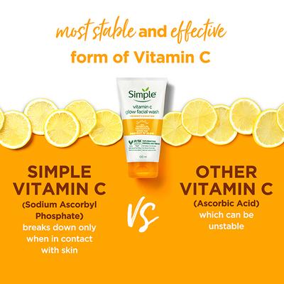 Simple Protect N Glow Vitamin C Glow Facial Wash 100 ml - Face Wash & Cleansers