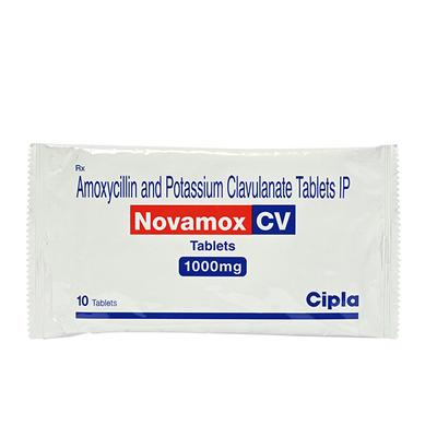 NOVAMOX CV 1gm Tablet 10's - Bacterial Infections-Pen
