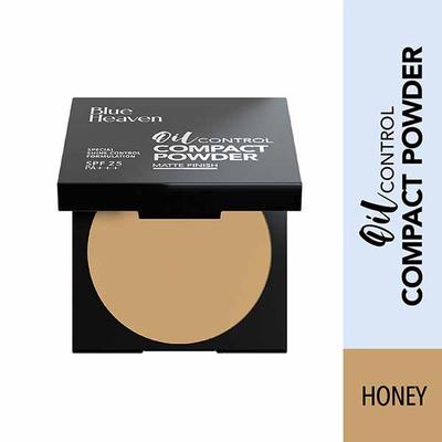 Blue Heaven Oil Control Compact Powder, Matte Finish SPF 25 PA+++ Special Shine -Control formulation Honey Medium 301 8gm - Compact Powder
