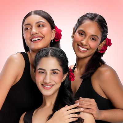 Pilgrim 3-In-1 Face Palette -Bold Charme -Blush, Highlighter & Contour for Deep Skin Tone 12 gm - Blushes