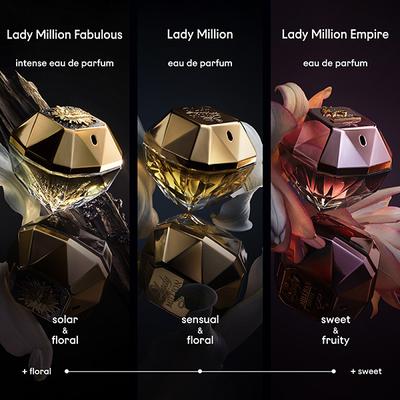 PACO RABANNE LADY MILLION FABULOUS EAU DE PARFUM WITH BODY LOTION ANDMEGA SPARY 135ml - Women Perfumes (Edt/Edp)