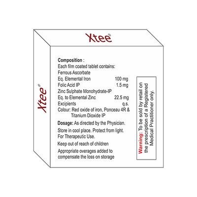 XTEE Tablet 10's - Iron Supplement/Anaemia-Vma