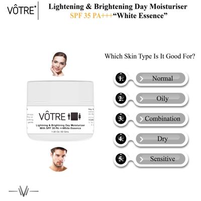 Votre Lightening & Brightening SPF 35 PA++ Day Moisturiser 30 gm - Face Moisturizers