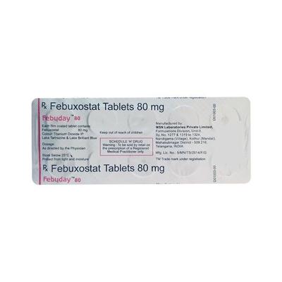 Febuday 80mg Tablet 10'S - Gout