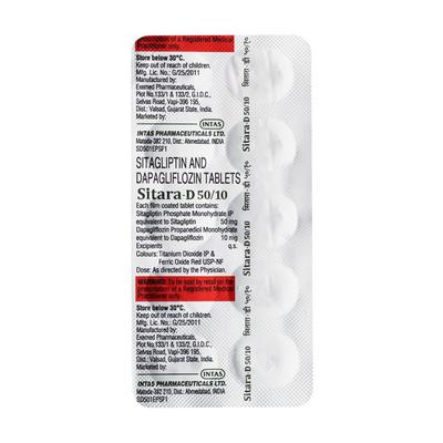 SITARA D 50/10 Tablet 10's - Diabetes-Ant