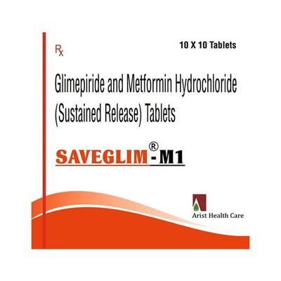 SAVEGLIM M 1mg Tablet 10's - Diabetes-Ant