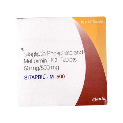 SITAPRIL M 500 Tablet 15's - Diabetes-Ant
