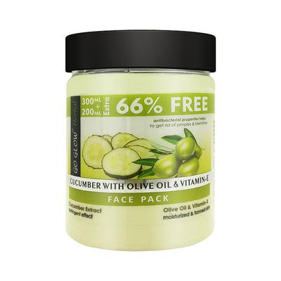 Berina Go Glow By Berina Cucumber with Olive Oil & Vitamin E Face Pack 500 ml - Face Packs
