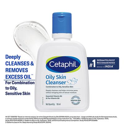 Cetaphil Oily Skin Cleanser 118 ml - Face Wash & Cleansers