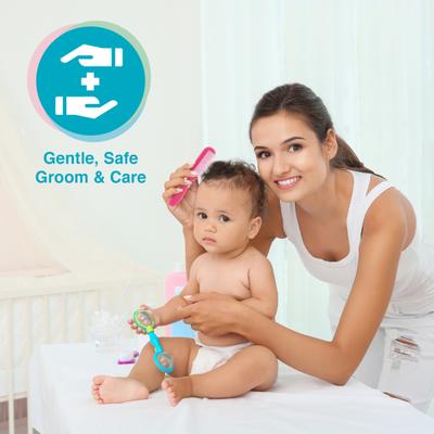 Vega Baby & Mom Comb & Brush Set Pink 1's - Baby Grooming