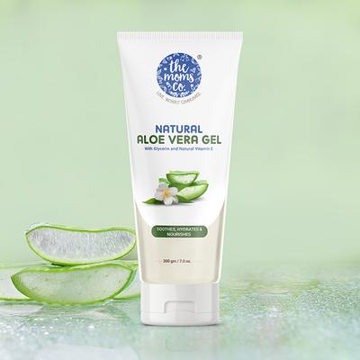 The Mom's Co. Natural Aloe Vera Gel with Glycerine and Natural Vitamin E 200gm - Face Gels