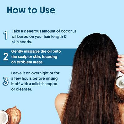 Aravi Organic 100% Pure and Natural Cold Pressed Coconut Carrier Hair Oil 200 ml - Hair Oils