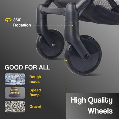 R for Rabbit Pocket Stroller Lite Stroller - Black & Muliti colour 1's - Baby Safety