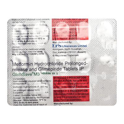Glimisave M3 Tablet 15'S - Diabetes-Ant