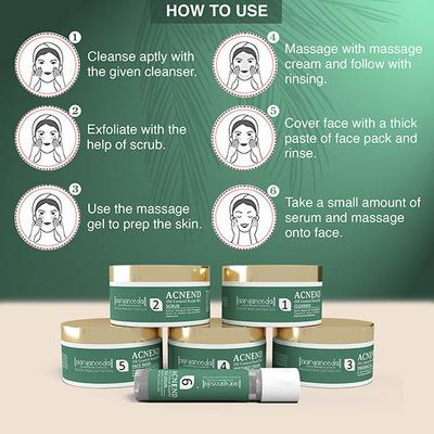 Aryanveda Acnend Oil Control Facial Kit For All Skin Types 260 gm - Skin-Treatment