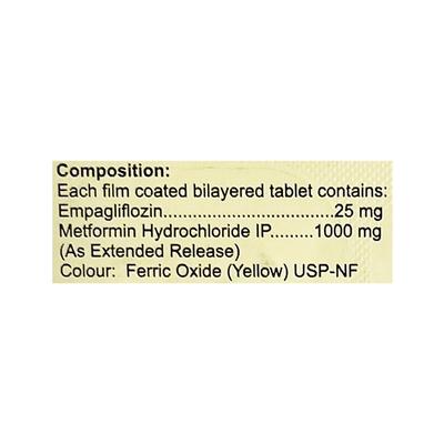 GIBTULIO MET XR 25/1000 Tablet 10's - Diabetes-Ant