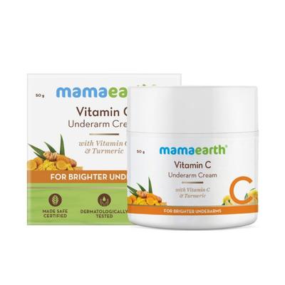 Mamaearth Vitamin C Underarm Cream with Vitamin C & Turmeric for Brighter Underarms 50 gm - Scrubs & Exfoliants