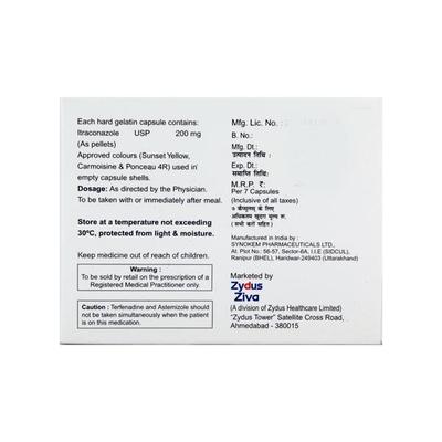 Livafin O 200mg Capsule 7'S - Fungal Infections-Anf