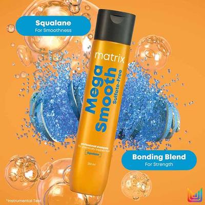 Matrix Mega Smooth Sulfate-Free Shampoo for Bond Repair Safe for Keratin, Botox 350 ml - Shampoos