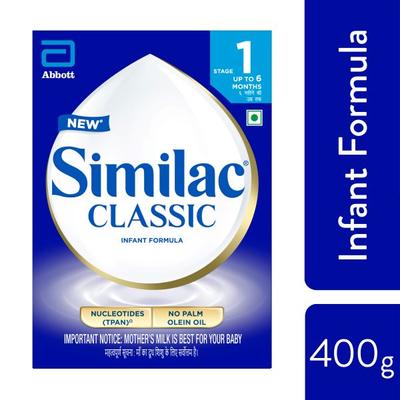 Similac Classic Infant Formula stage 1 Powder (Up to 6 months) Refill Pack 400 g - Baby And Infant Supplements