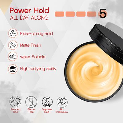 Mancode Power Wax Pro Hair Styling Cream Level 5- Strong Hold & Matte Finish, Nourishing 100 ml - Hair Gels & Waxes