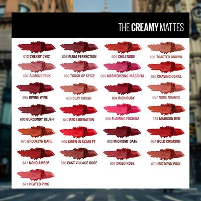 Maybelline New York Color Sensational Creamy Matte Lipstick - Chilli Nude 3.9 Gm - Lipsticks