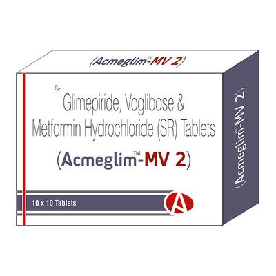 ACMEGLIM MV 2 Tablet 10's - Diabetes-Ant