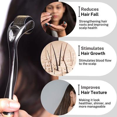 House of Beauty Derma Roller 1.00Mm For Home Use, Reduces Hairfall, Balding & Stretchmarks 1's - Derma Rollers