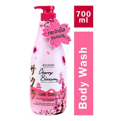 Scentio Cherry Blossom Lightening & Smooth Bath Cream 700 ml - Shower Gels & Body Wash