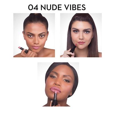 SUGAR Cosmetics Nothing Else Matter Longwear Lipstick - 04 Nude Vibes (Mauve Nude) 3.2 gm - Lipsticks