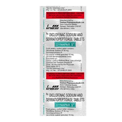 Dynapar S Tablet 10'S - Pain relief-Nsa