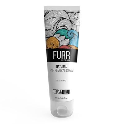 FURR Natural Hair Removal Cream With Jojoba, Honey & Turmeric All Skin Types 100gm - Hair Removal Accessories