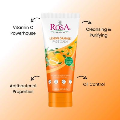 Rosa Lemon Orange Face Wash 120 ml - Face Washes