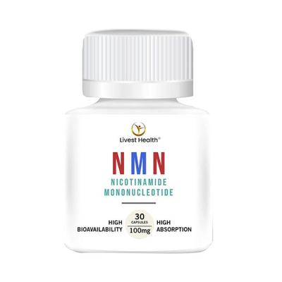 Livest Health Nicotinamide Mononucleotide (NMN) High Absorption 100mg Antioxidant & Longevity 30's - Protein Drink